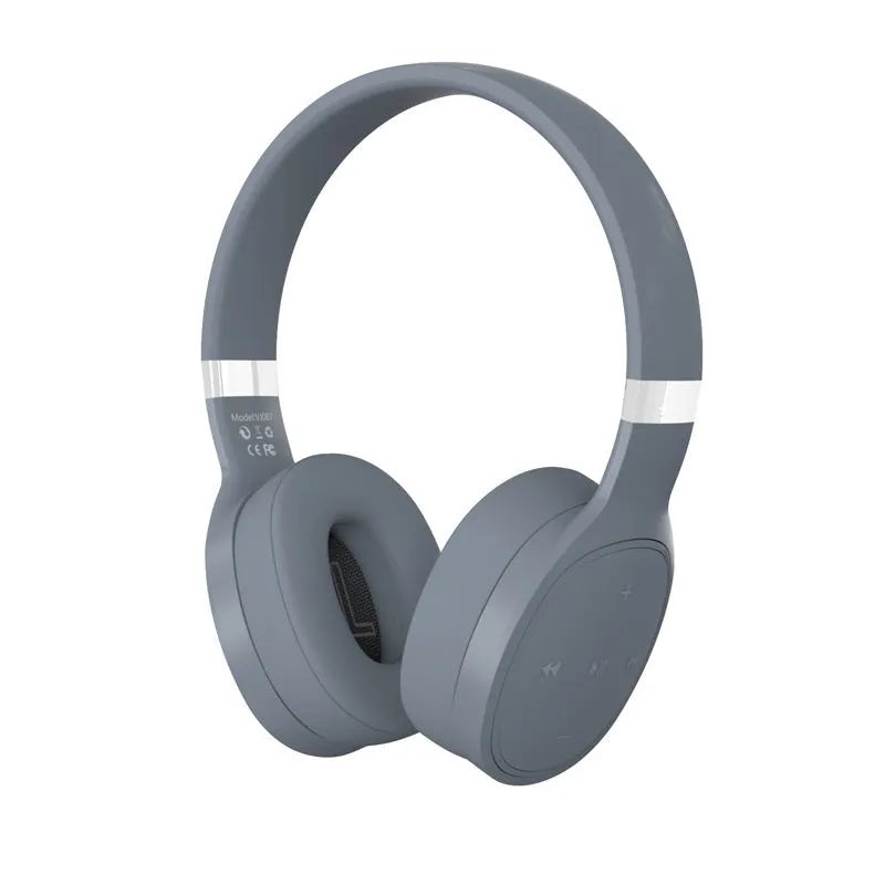 Folding wireless Bluetooth sports headset in black, white, grey, or blue with 40mm speakers