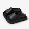 Women's fish mouth slippers with thick 5.5cm EVA soles in beige, black, khaki, or rose red colours