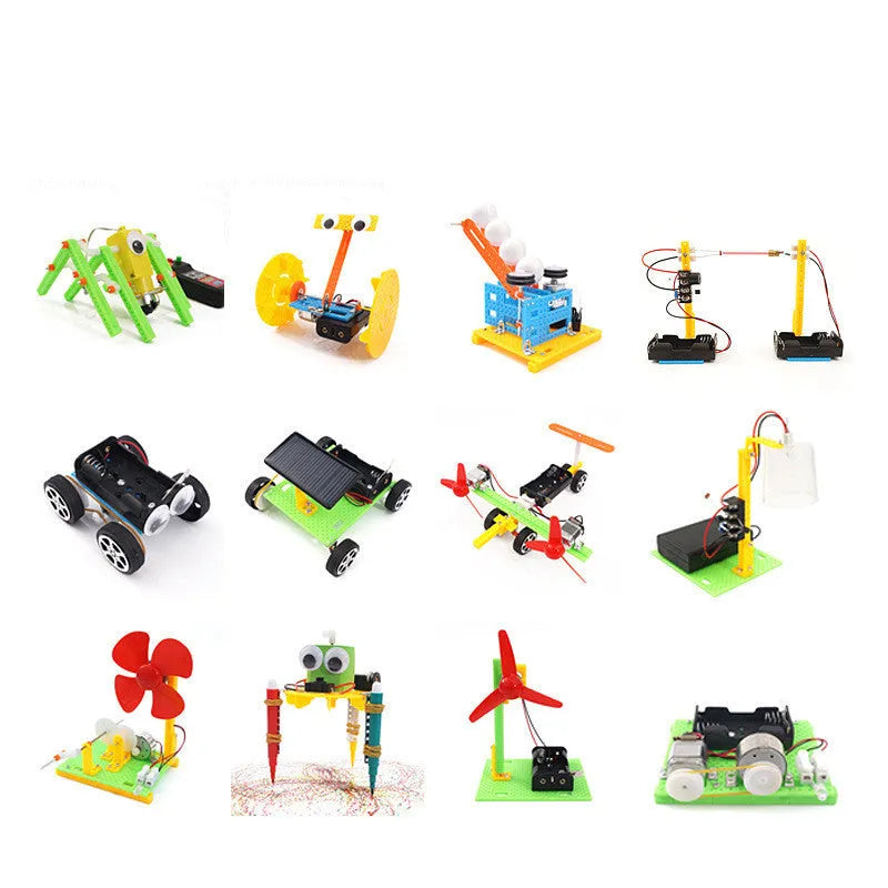 DIY plastic building blocks science experiment teaching aids for children 7-14 years