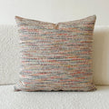 American-style jacquard pillow cover with botanical paisley pattern in amber colours