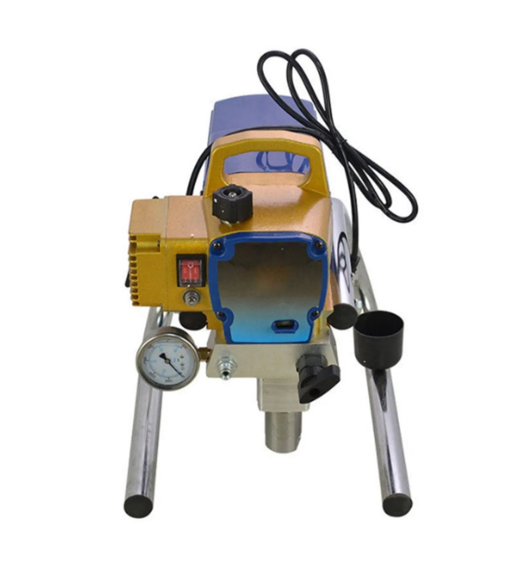 Blue 110V portable airless spray painting machine with spray gun and 50cm extension rod