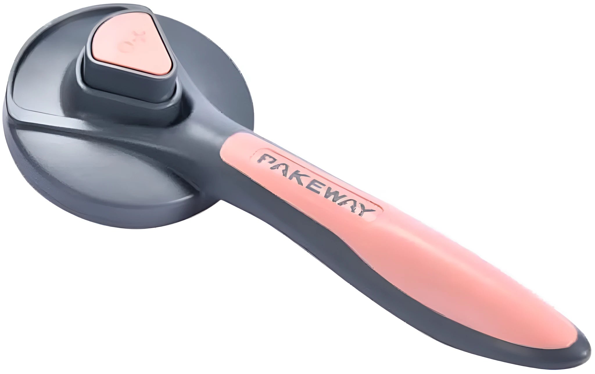 Grey self-cleaning slicker brush for pets with a non-slip handle and one-touch cleaning button.