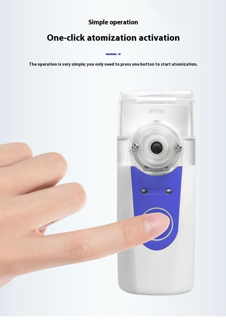USB handheld plastic nebuliser with columnar design for household drug atomisation
