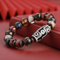 Ancient Chinese style bracelet with colourful coloured glaze beads and snake patterns in 10mm 12mm 14mm sizes
