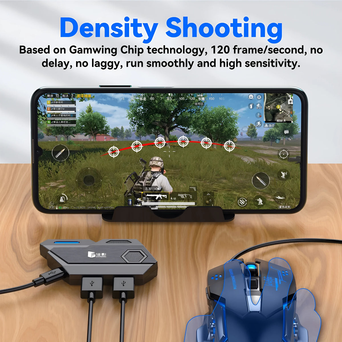 Gamwing Jiaying keyboard and mouse converter gaming adapter in official configuration suit with USB port