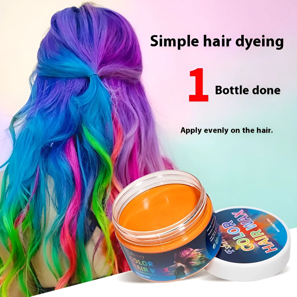 120g hair styling clay container showing temporary colour options for strong hold hairstyling