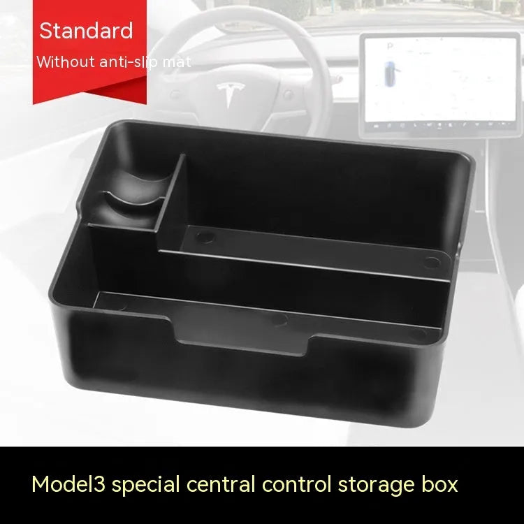 Tesla centre console storage box retrofit for Model 3 Model X Model S with anti-slip flocked options