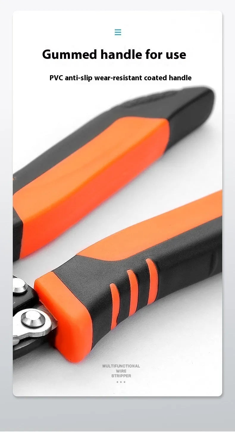 Fully automatic wire stripping pliers made from high carbon steel and 45 steel in a box.