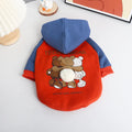 Red cotton dog jumper for small and medium dogs, available in sizes L to 4XL, autumn and winter pet clothing