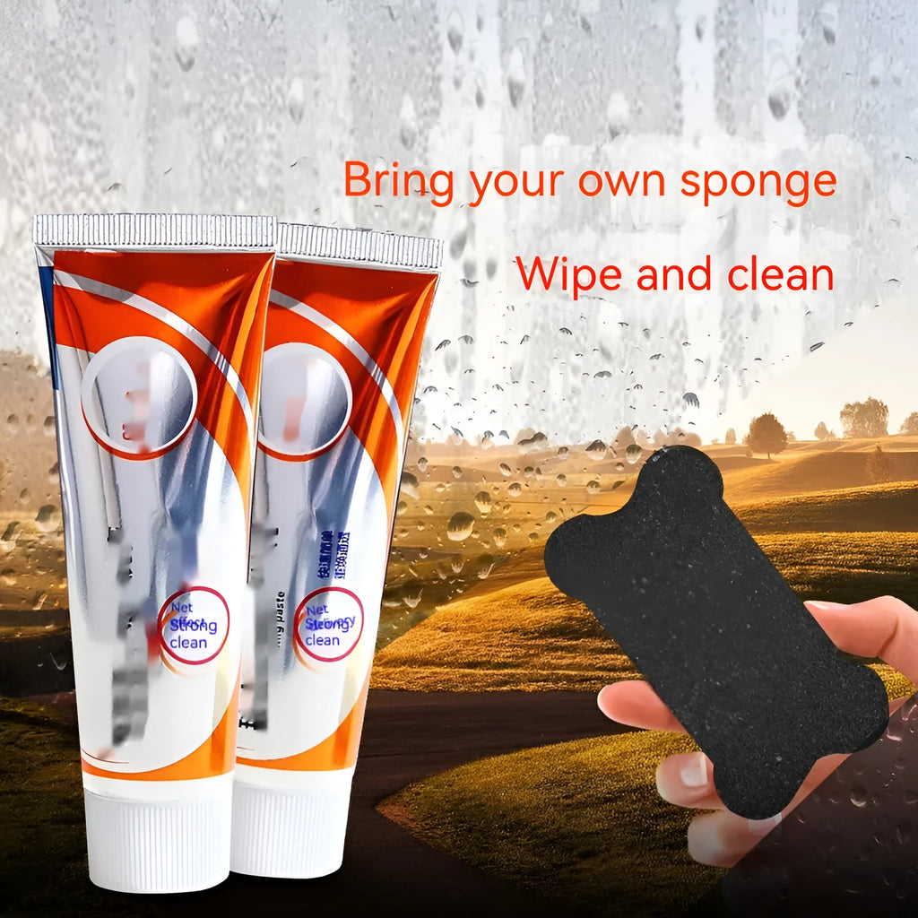 65ml bottle of white car windscreen cleaning paste for removing oil stains from glass