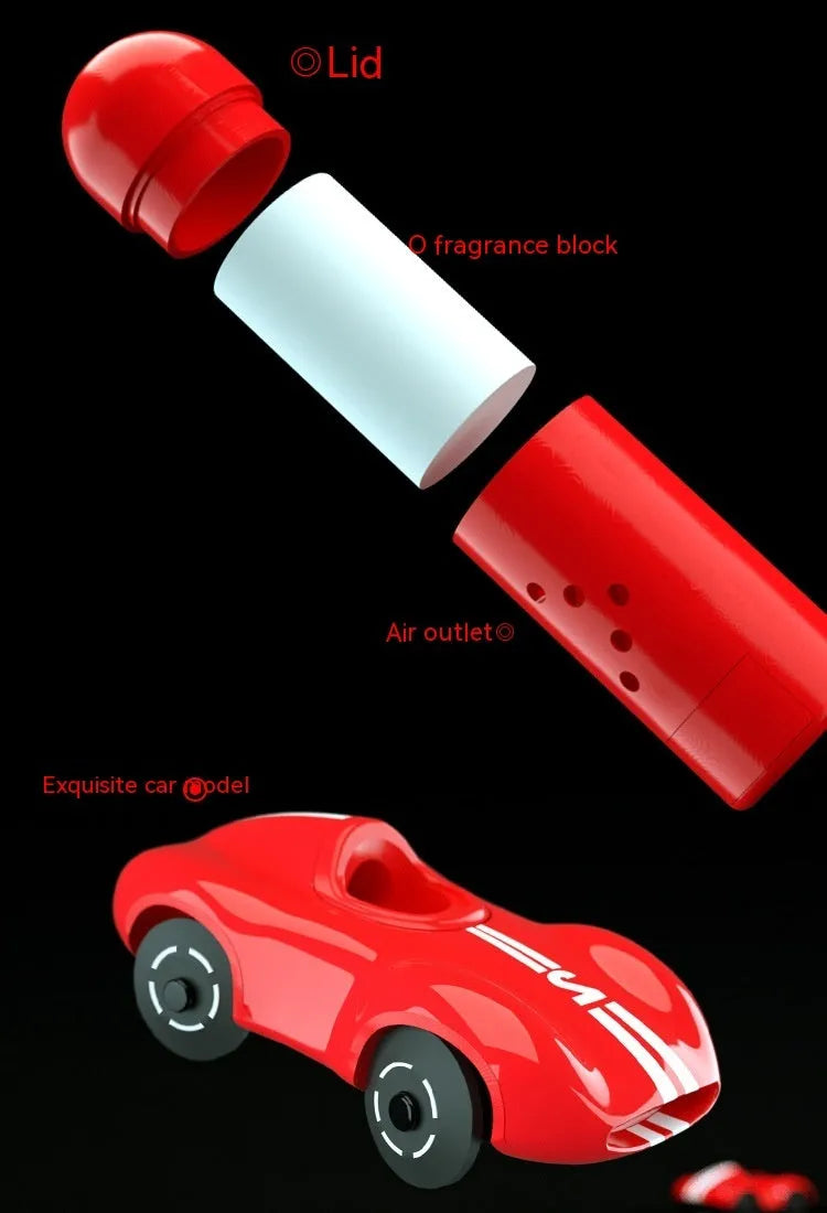 Modern circular solar car perfume diffuser in black colour with USB connectivity port