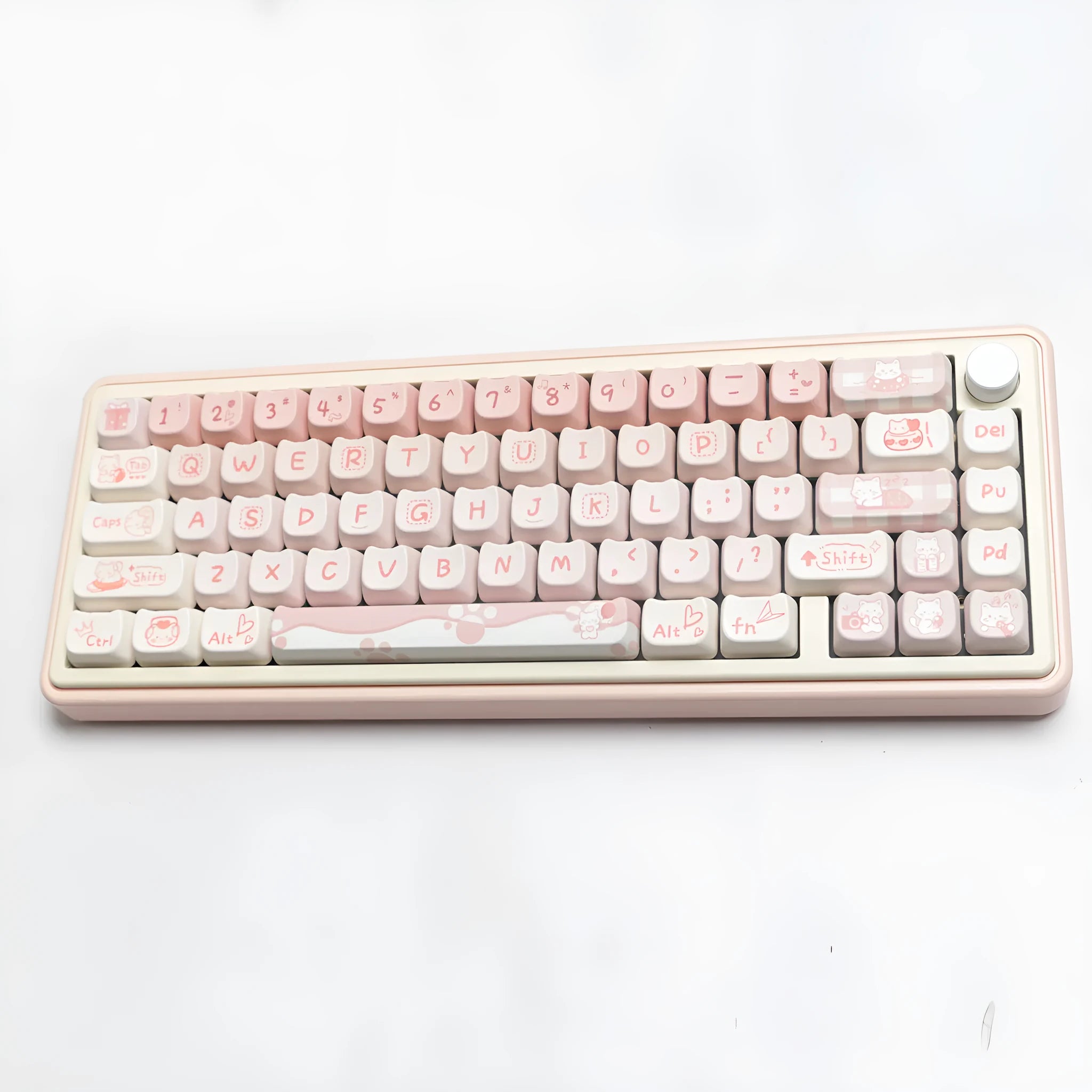 Full set PBT sublimation keycaps for mechanical keyboard showing complete alphanumeric layout