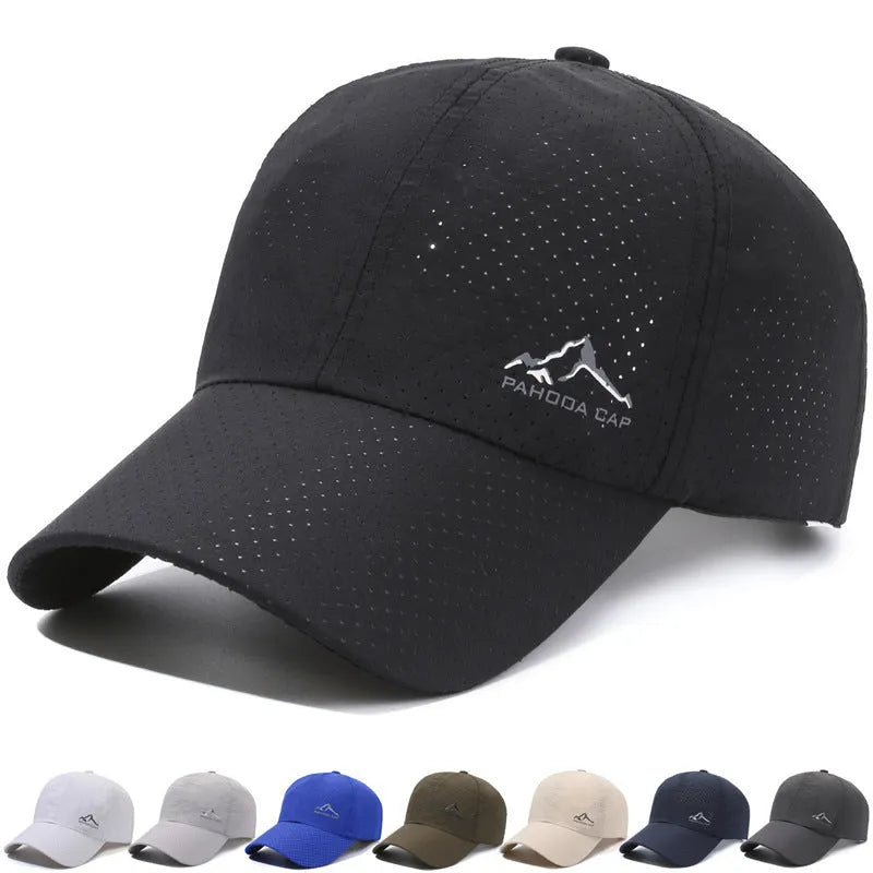 Korean-style adjustable baseball cap in polyester with dome crown for summer sun protection