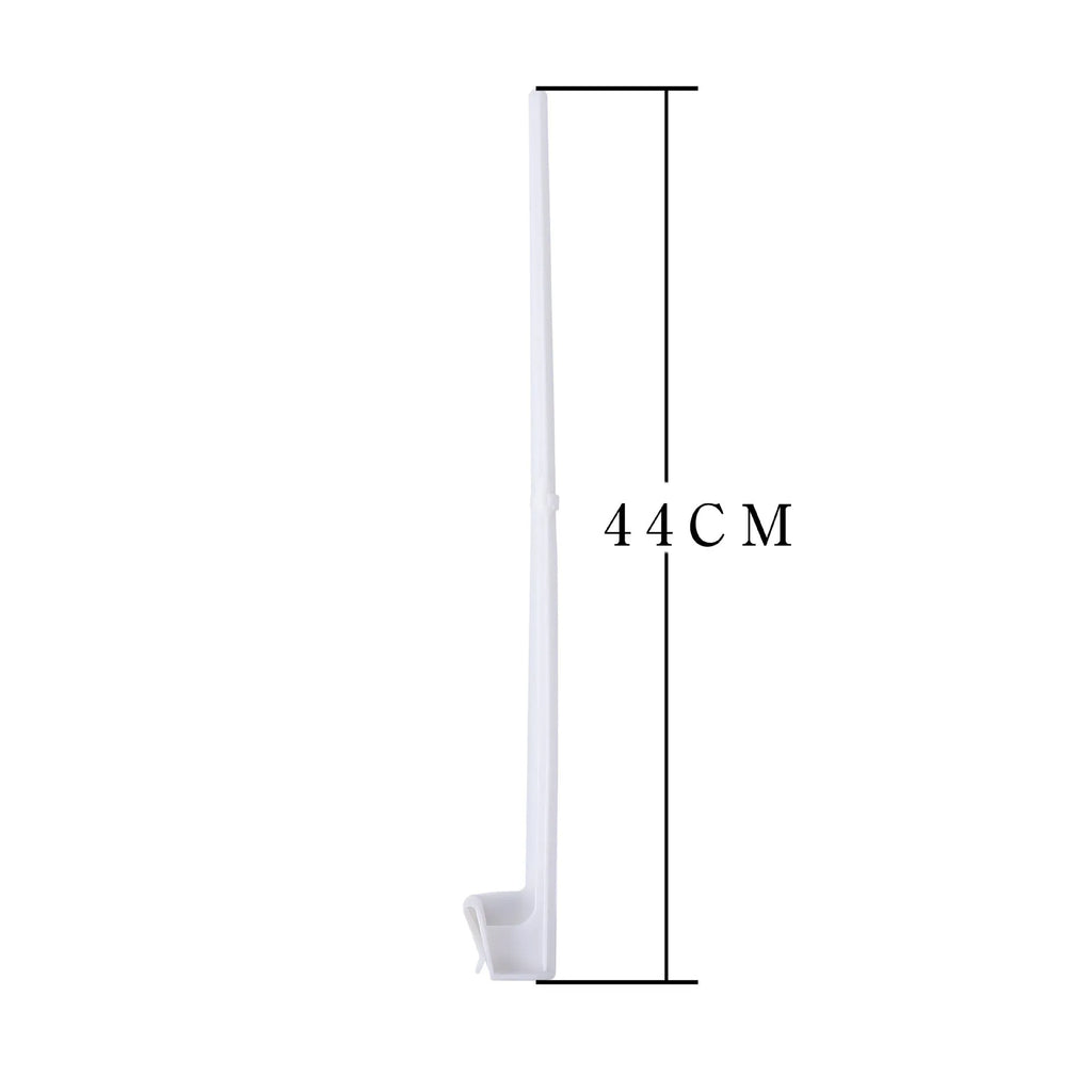 Ten white PP plastic car window flag pole holder mount clips.