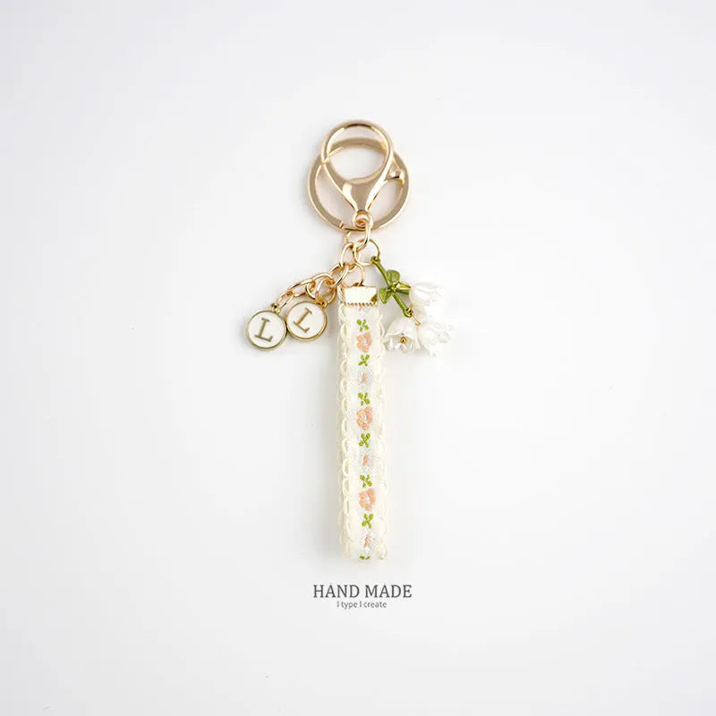 Acrylic flower backpack keychain pendant in five styles for phone chain or bag decoration