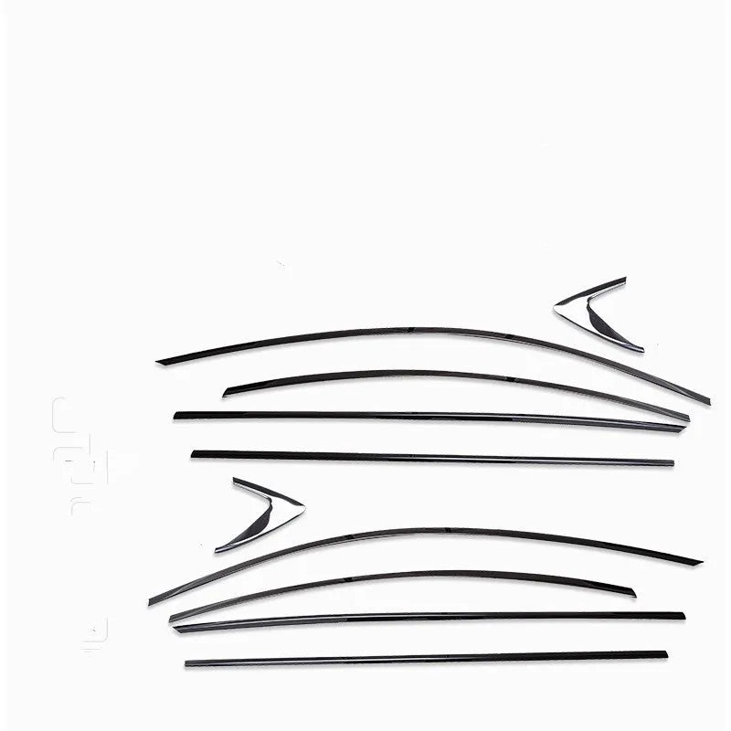 Black titanium stainless steel window trim strip set for window moulding and edge protection