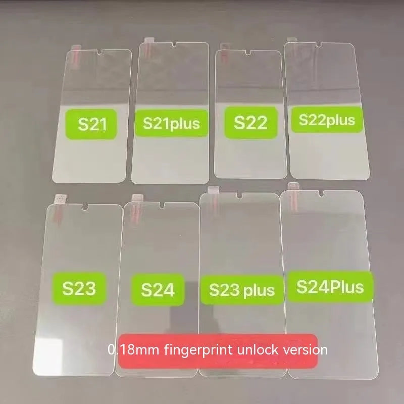 HD tempered glass screen protector for Samsung mobile phones showing fullscreen coverage