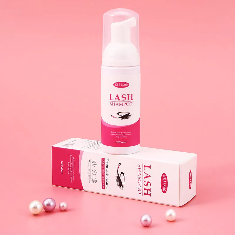 60ml lash shampoo mousse eyelash cleaning solution in 3.7cm bottle