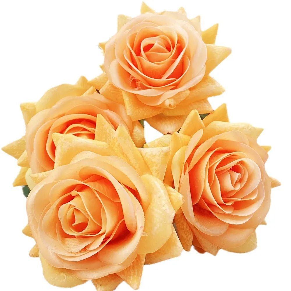 Artificial silk flower bouquet in multiple colours with 42cm length and 8.5cm flower head