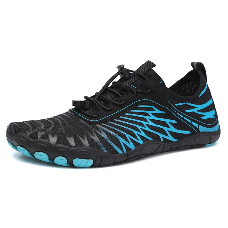 Pink breathable mesh sports shoes with lace-up front and non-slip rubber outsole