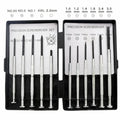 11 piece clock repair screwdriver set with 45# steel heads and non-slip handles for electronics