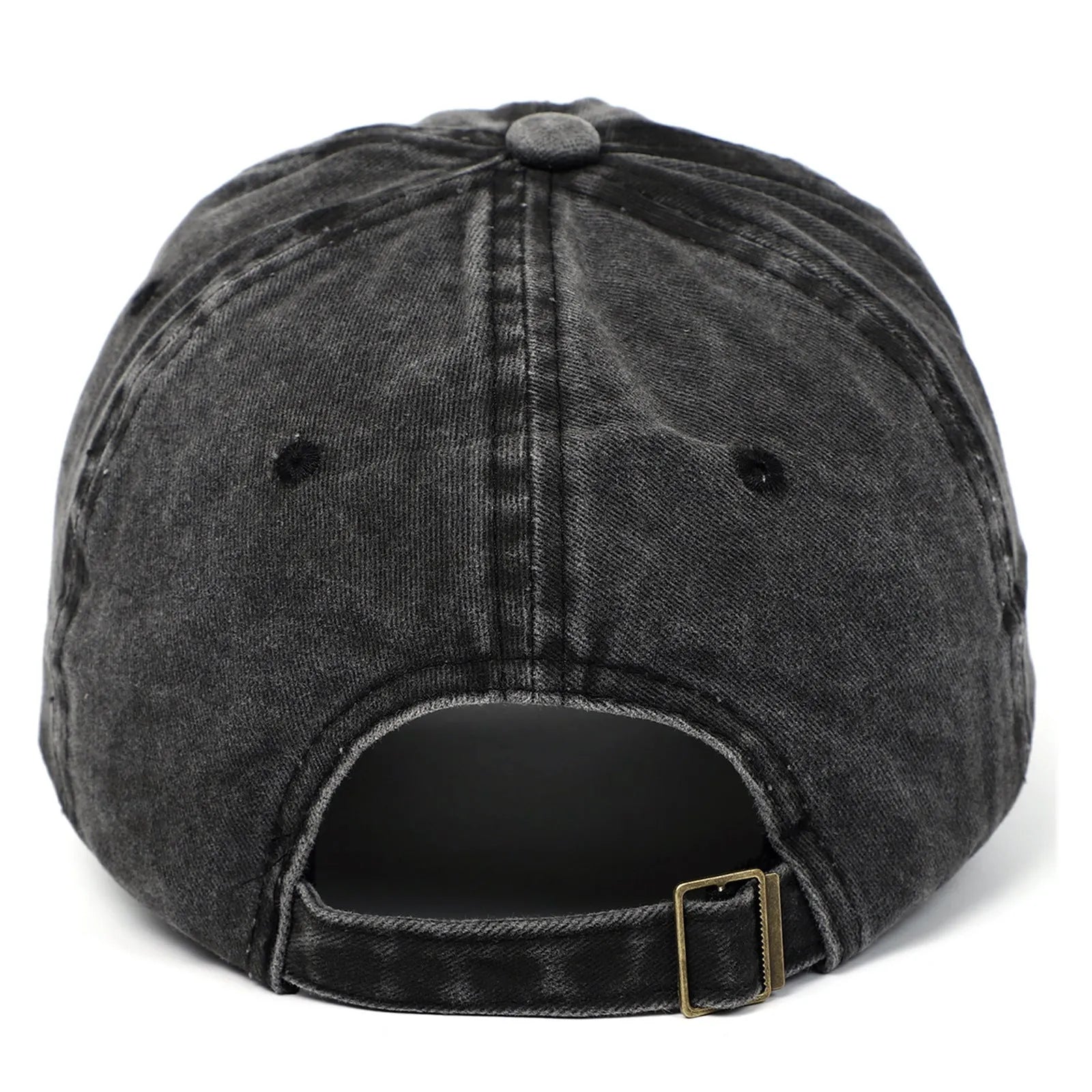 Retro style cotton baseball cap with embroidered detail on the front, shown in an adjustable size.