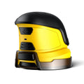 Yellow cordless electric snow scraper with USB charging cable for car windshield ice removal