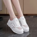 Women's casual half slippers with mesh upper and round toe in black khaki and white colors