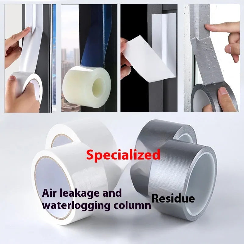 Windproof adhesive foam tape for window and door draught proofing in various sizes