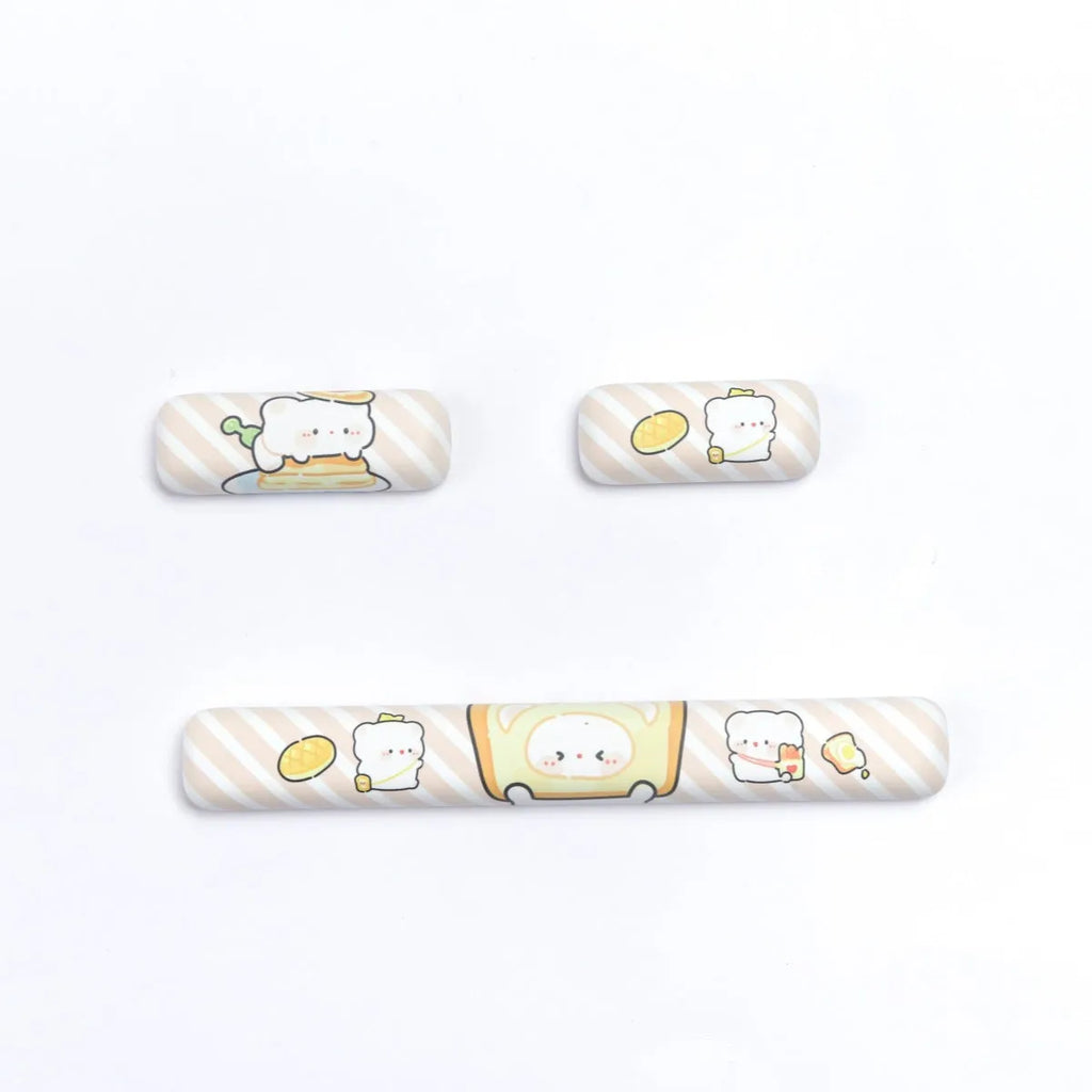 MOG steamed bread bear mechanical keyboard key cap full set with 143+3 PBT thermal sublimation caps