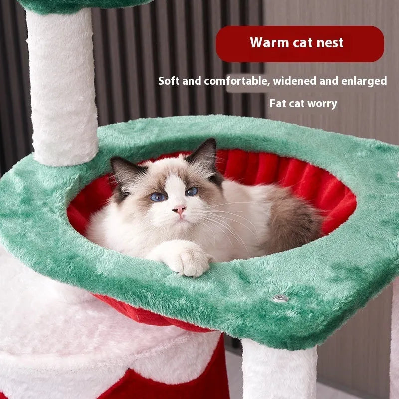 Cat scratch integrated cat toy in Christmas colour matching with density plate body, available in sd1, sd2, and sd3