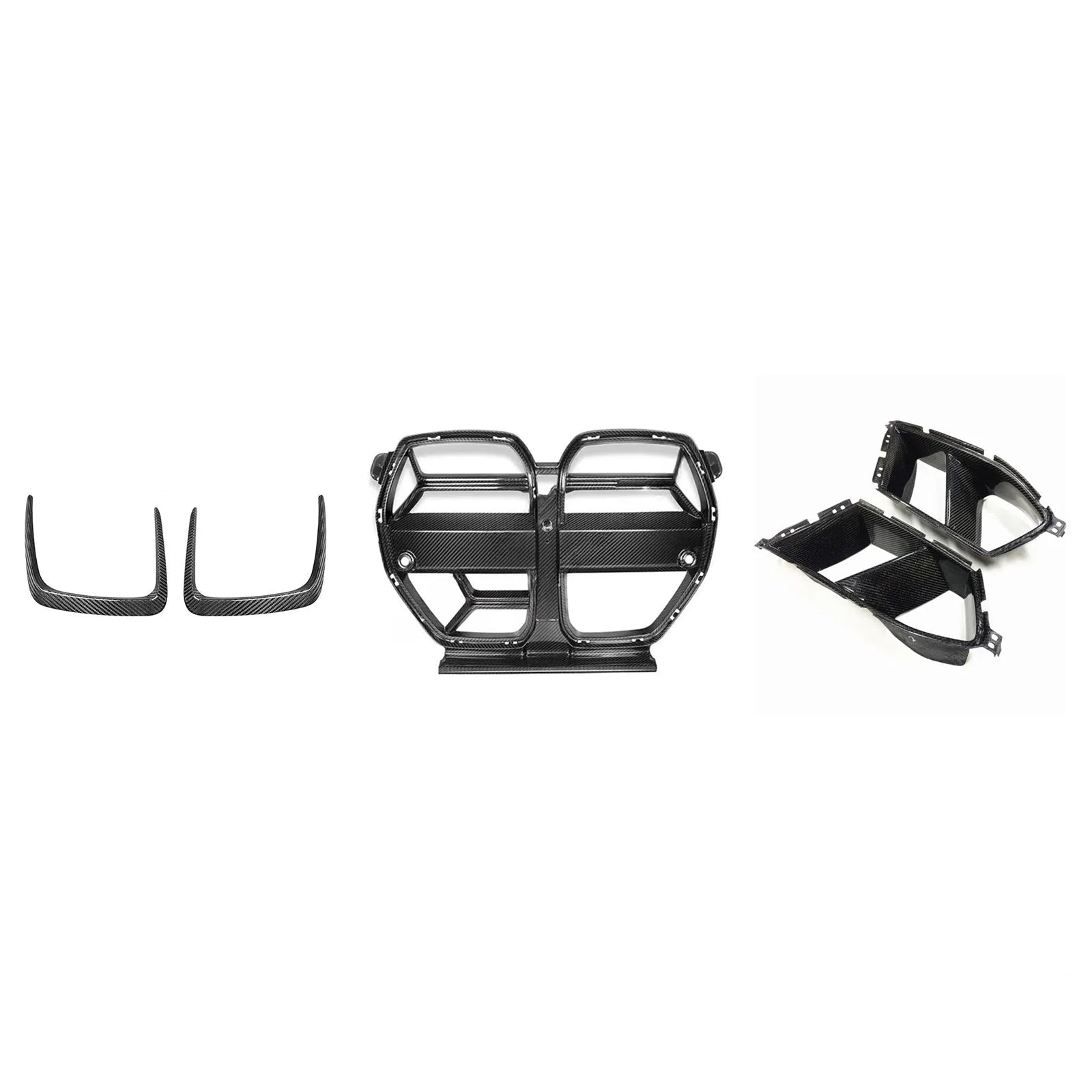 Black dry carbon fibre front bumper grille for BMW M3 M4 G80 G82 models