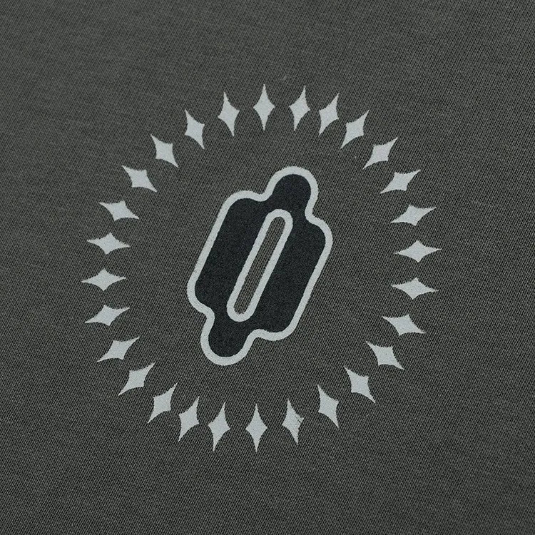 Men's oversized grey cotton sweatshirt with drop shoulders and letter pattern print