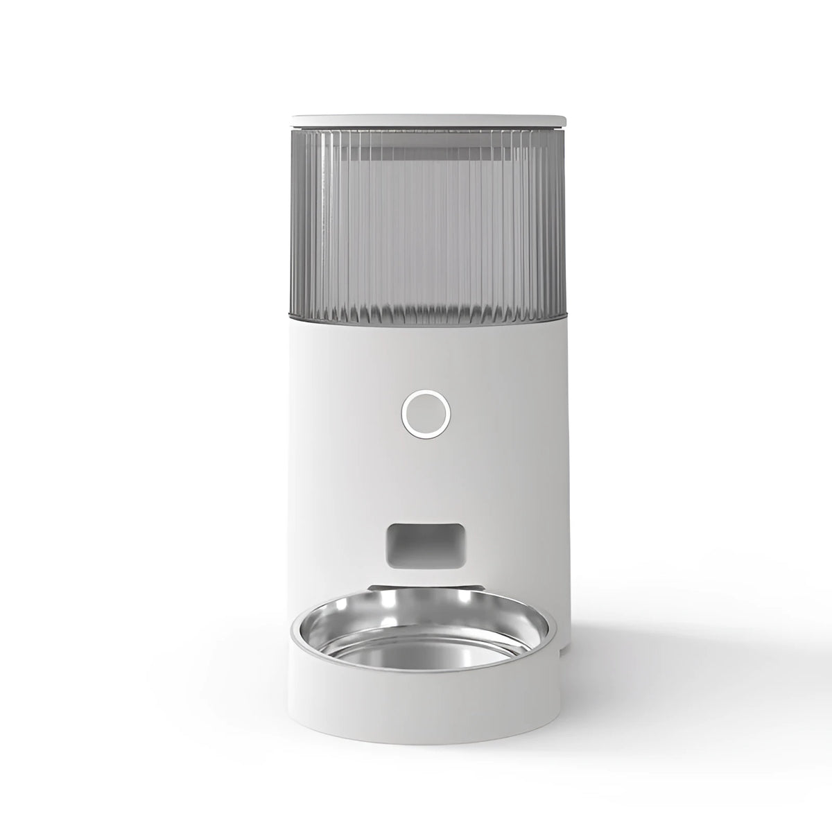 White ABS smart water dispenser for cats with mobile drinking water feature and simple at-home style