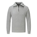 Men's slim fit solid colour pullover sweater for autumn and winter leisure wear
