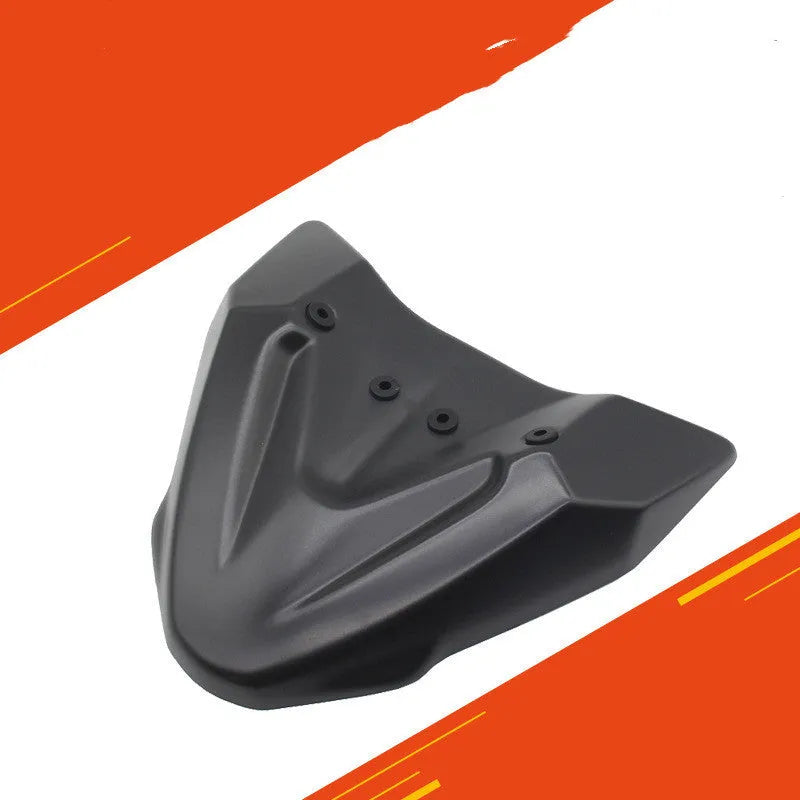 Black fixed wind front wing accessory for KTM 390 and 790 Adventure motorcycles