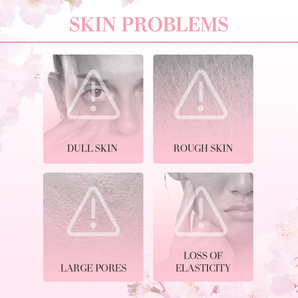 5pcs facial skin care set with cleanser, toner, lotion, eye cream and serum for whitening and moisturising