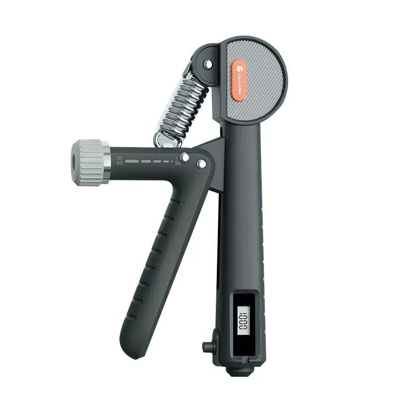 Adjustable spring grip strength trainer in ABS plastic with multiple colour options