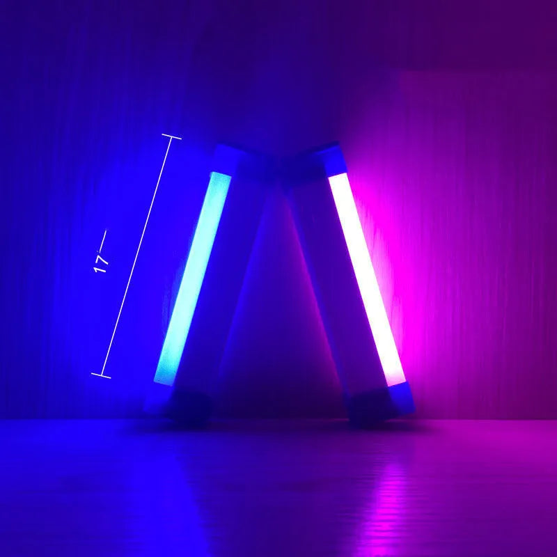 Blue and purple rechargeable LED tube light stick with dimmer switch