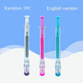 Vaccine design gel pen with black ink and 0.5mm tip in plastic construction