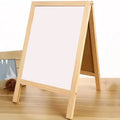 A-shaped wooden easel with double-sided 20 x 30 cm blackboard and whiteboard in wood colour finish