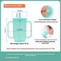 Oblique mouth anti-choke drinking cup with handle and lid for bedridden patients