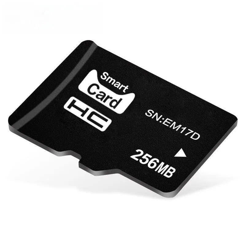 256MB TF memory card with a small built-in mini speaker on the packaging.