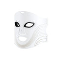 Black LED photon therapy face mask with four-colour infrared lights and adjustable settings for home skincare treatment