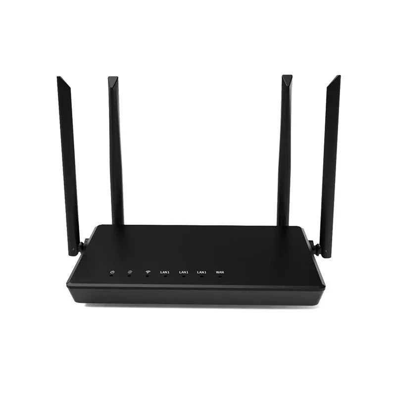 Portable 300 metre home wifi router in black or white with 5 Ethernet ports