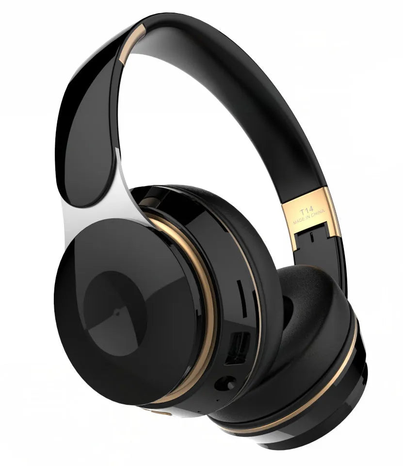 Foldable Bluetooth wireless headset in multiple colours showing head-mounted design