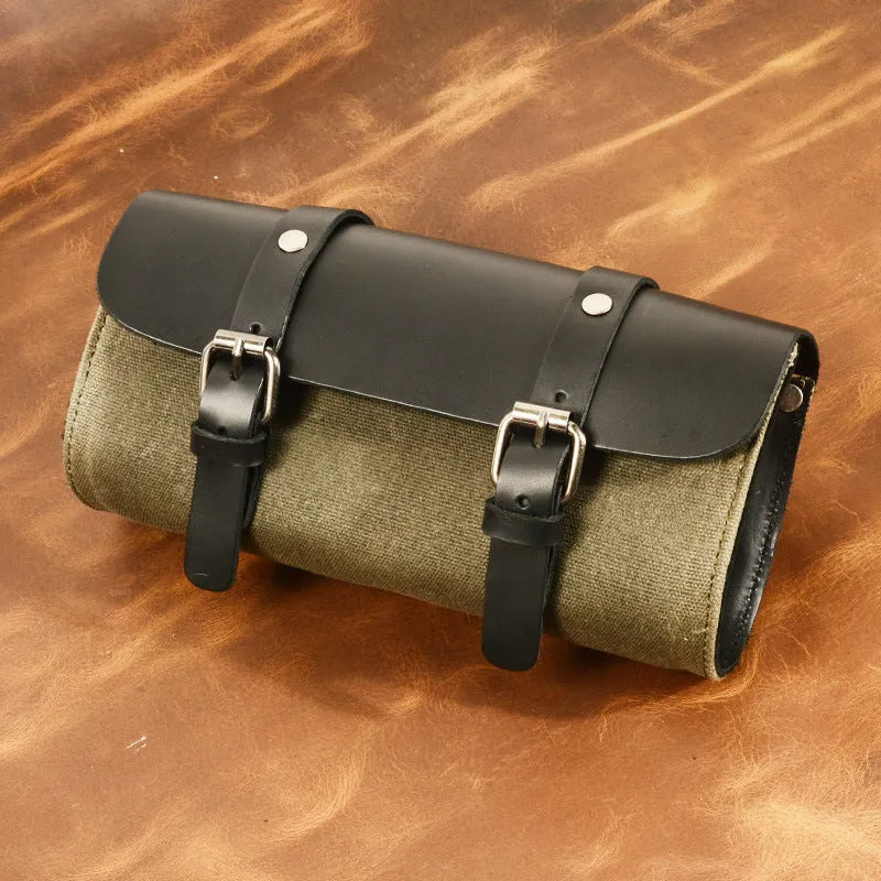 Camel Bag Knight cotton messenger bag for motorcycle helmets in army green with internal pockets