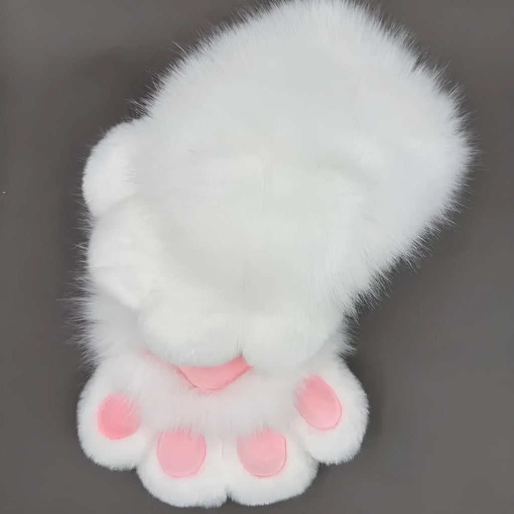 Colourful animal claw cosplay gloves in nylon material shown in multiple colour options on a hand.