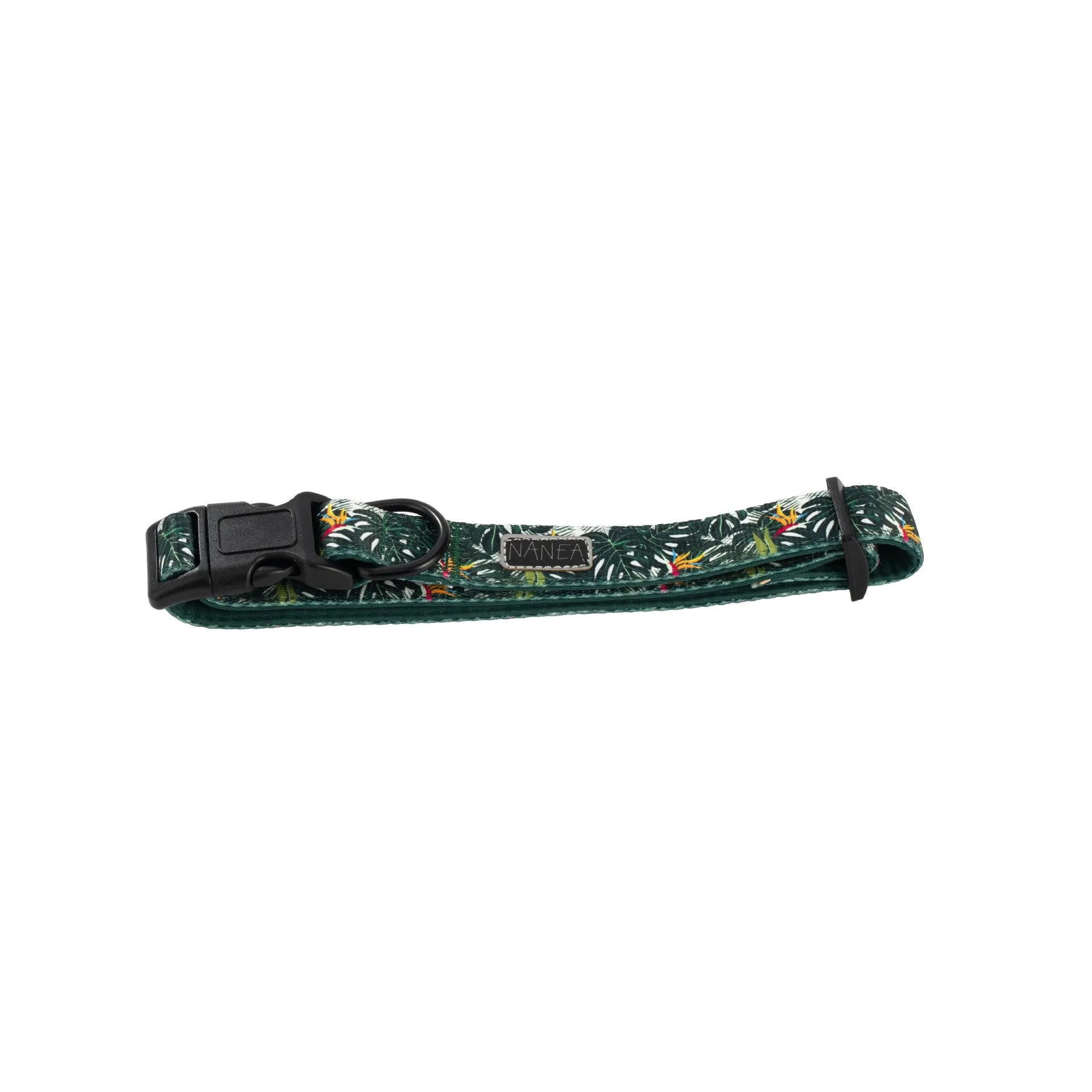 Adjustable cloth dog harness set with six pieces including vest, collar, rope, waste bag, bow tie, and scarf