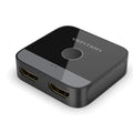 Grey alloy cable separator for HD computer audio and video two-way conversion to television line.